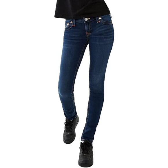 True Religion Stella XXX Low Rise Skinny fit Dark Wash Stretch Jeans Size 26 - Picture 1 of 13